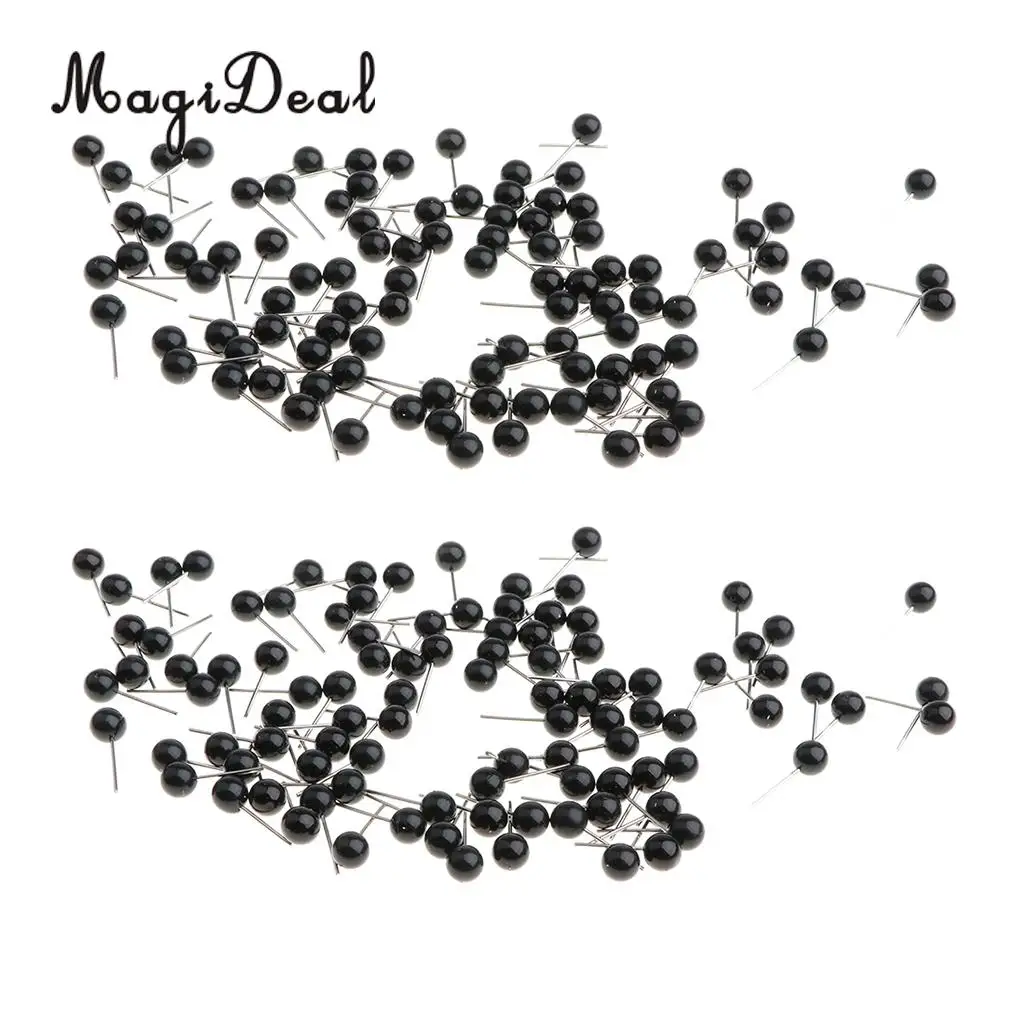 200 Pieces of Black Plastic Glass Eyes Kits For Needle Felting Bear Puppet Dolls Making 4mm & 5mm