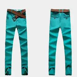 19913 2019 осенние мужские цвет повседневные штаны Хлопок Универсальный самосовершенствование