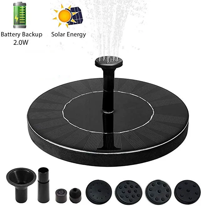 New Solar Fountain Pump Garden Solar Fountain With Battery Backup Solar Panel Kit Strong pressure high water flower