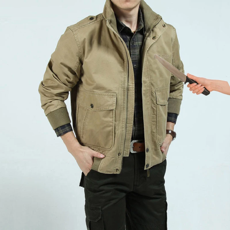 

New 2018 Self Defense Security Anti-cut Anti-Stab Men Jacket Civil use Stealth Defense Police Personal Tactics Clothing 3 Colors