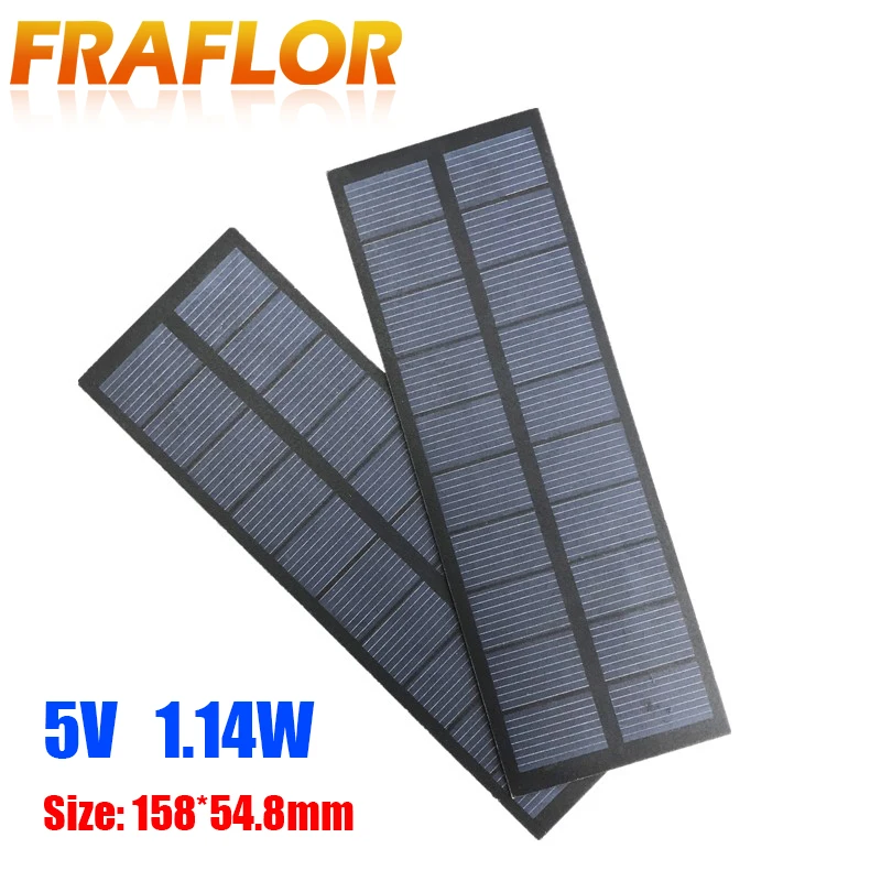 Солнечная батарея 5В 1 14 W 158x54.3mm Портативный модуль DIY небольшой Панели Солнечные