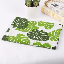 50X145 см хлопковая льняная ткань с растительным принтом для лоскутного шитья, шитья, рукоделия скатерти, сумки для хранения, чехлы для подушек