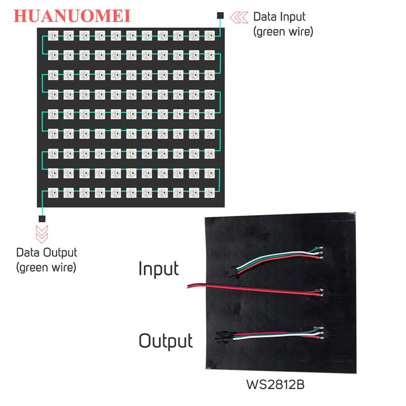 Huanuomei-WS2812B-16X16Pixels-8