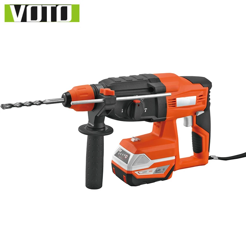 

VOTO 42V Lithium Battery Rechargeable Electric Hammer Drill Brushless Rotary Hammer Power Tool Cordless Hammer Drill
