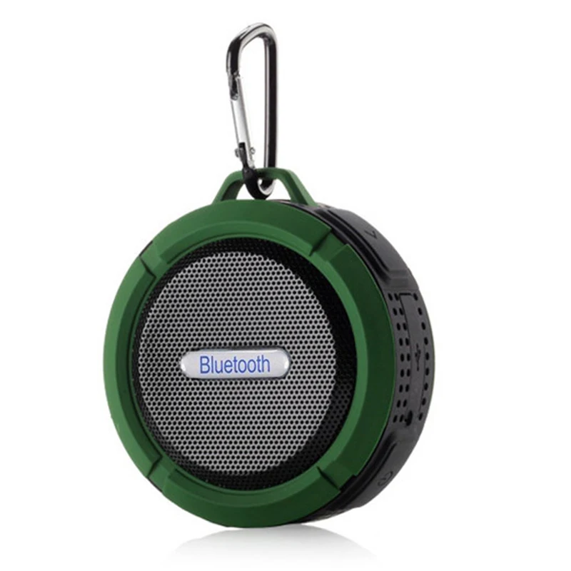 Портативный Bluetooth мини Беспроводной наружный водонепроницаемый динамик USB TF карты бас стерео громкоговоритель с микрофоном MP3/4, для всех мобильных телефонов - Цвет: Армейский зеленый