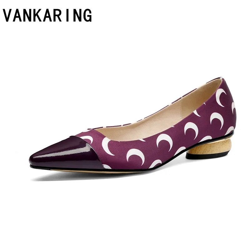 

VANKARING fashion brand genuine leather pointed toe high heels women shoes pumps high heel office dress shoes woman ladies pumps
