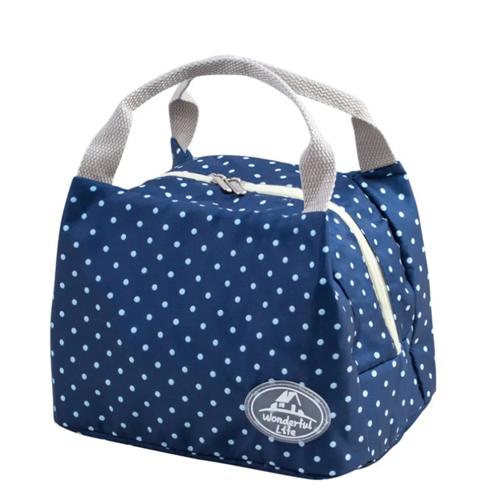 

HIPSTEEN Simple Design Reusable Picnic Insulated Lunch Bag Outdoor Thicken Insulation Cold Bag Handbag Lunchbox Storage Bag