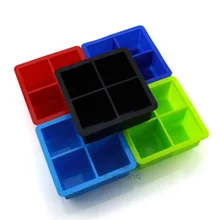 Ваш любимец 4-полость большие силиконовые напиток кубика льда Пудинг Для желе для мыла плесень лоток инструмент летний Лидер продаж