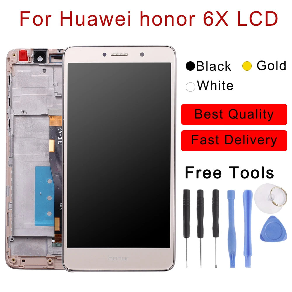 ЖК дисплей и сенсорная панель для Huawei Honor 6X 5 дюйма сменный дигитайзер / GR5