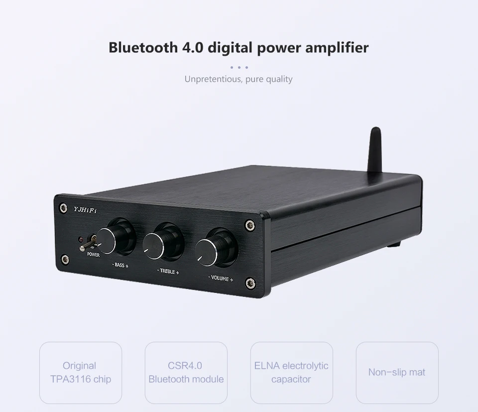 AIYIMA TPA3116 Bluetooth 4,0, цифровой аудио усилитель, 2,1 канальный усилитель мощности, регулятор тонов высоких частот, 50 Вт+ 50 Вт+ 100 Вт