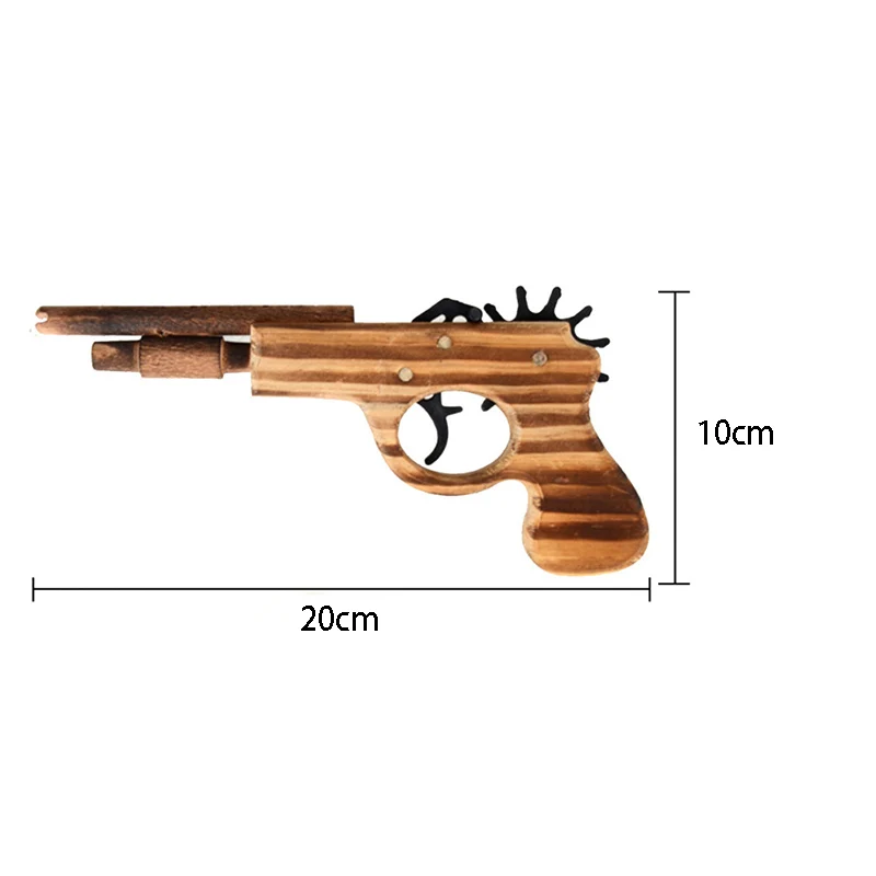 Деревянные хитовые резиновые струнные пистолеты эластичные номер 13 маленькие двойные трубки деревянные захватные короткие Пистолеты игрушки «Ностальгия» Искусство и ремесла