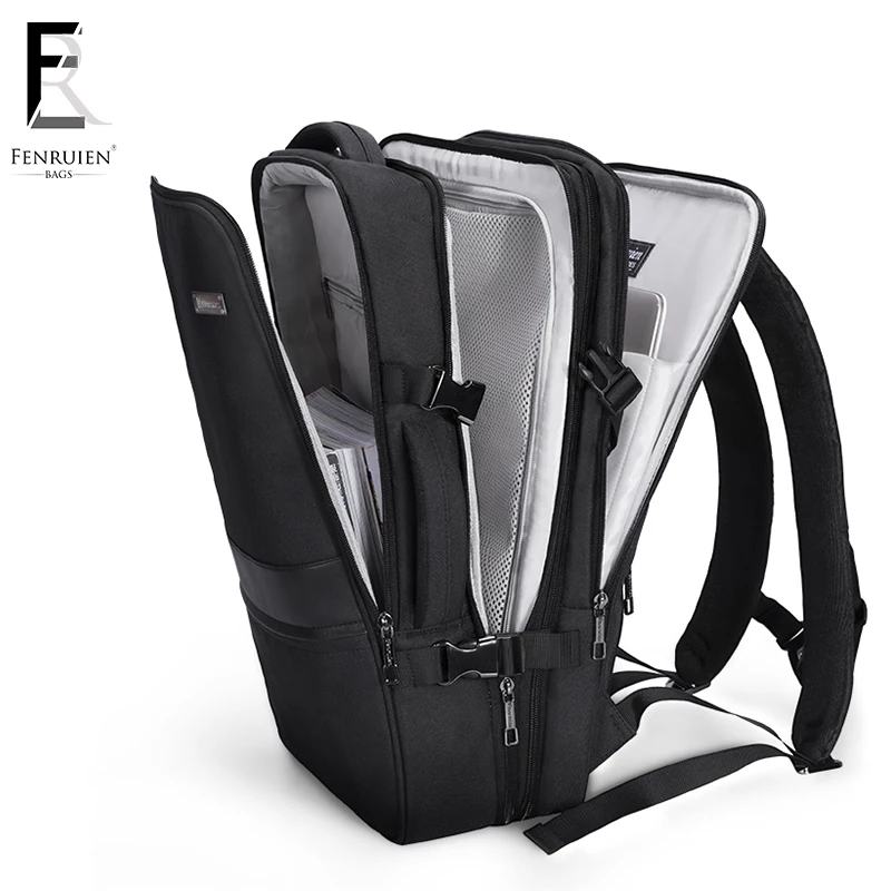FENRUIEN nuevo 17 pulgadas portátil Mochila hombres Mochila impermeable de carga USB bolsa grande de 15 \