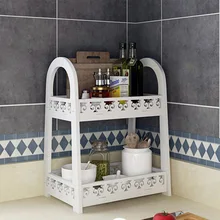 2017 Hot Sale White Small Shelves Corner Bathroom Office Desktop Finishing Storage Racks Wood Carving Bedroom Shelves Organizer