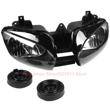 Clear Lens font b Motorcycle b font Plastic Front Light Lamp Case For YAMAHA R6 1998