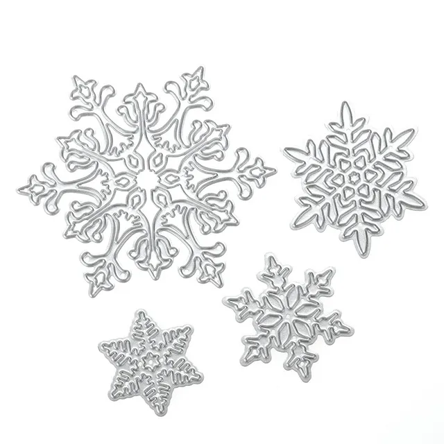 4pcs Set Christmas Snowflake Metal Cutting Dies Stencils For Scrapbooking Album Paper Card Diary Hand