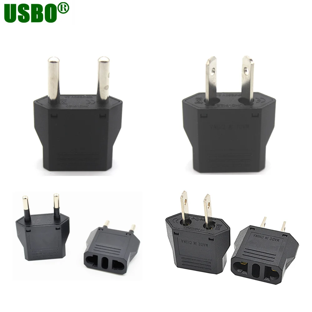 

Black 6A 250v 2P polarity electrical connector au italy us japan australia america eu electric power converter plug