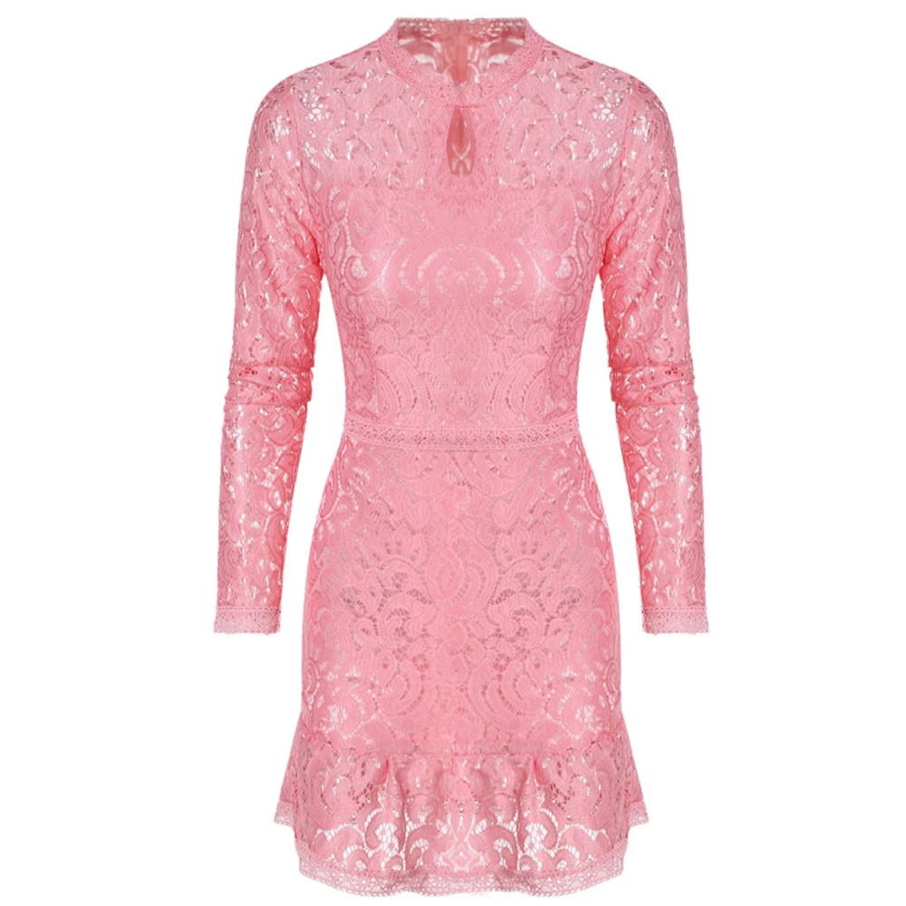 Summer Lace Dress Pink Elegant Party Dresses Multi Way Dress F2949 Full