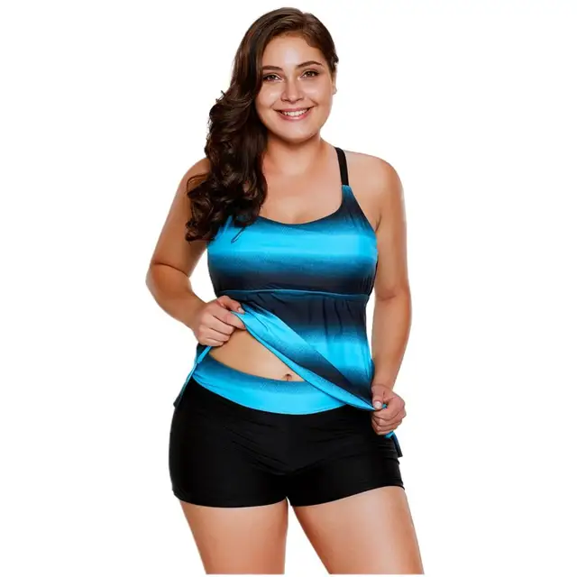 plus size boyshort swimwear