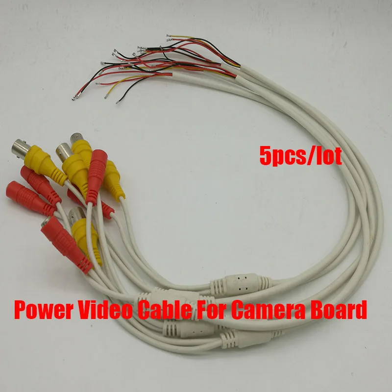Free shipping 5pcs/lot Power Video Cable for Analog CCTV Camera | BNC Female 12V DC Connector Stripped Wire for PCB Board Free shipping 5pcs/lot Power Video Cable for Analog CCTV Camera | BNC Female 12V DC Connector Stripped Wire for PCB Board
