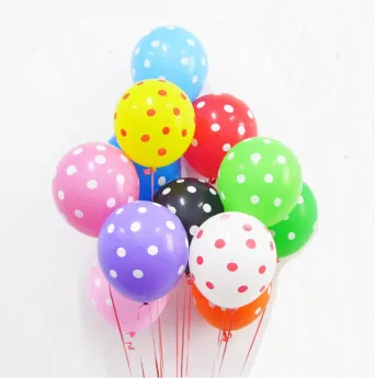 

Hot 20pcs 2.8g Round Helium Quality 12inch" Polka dot latex balloons globos party Birthday presents balloon wedding Decorations