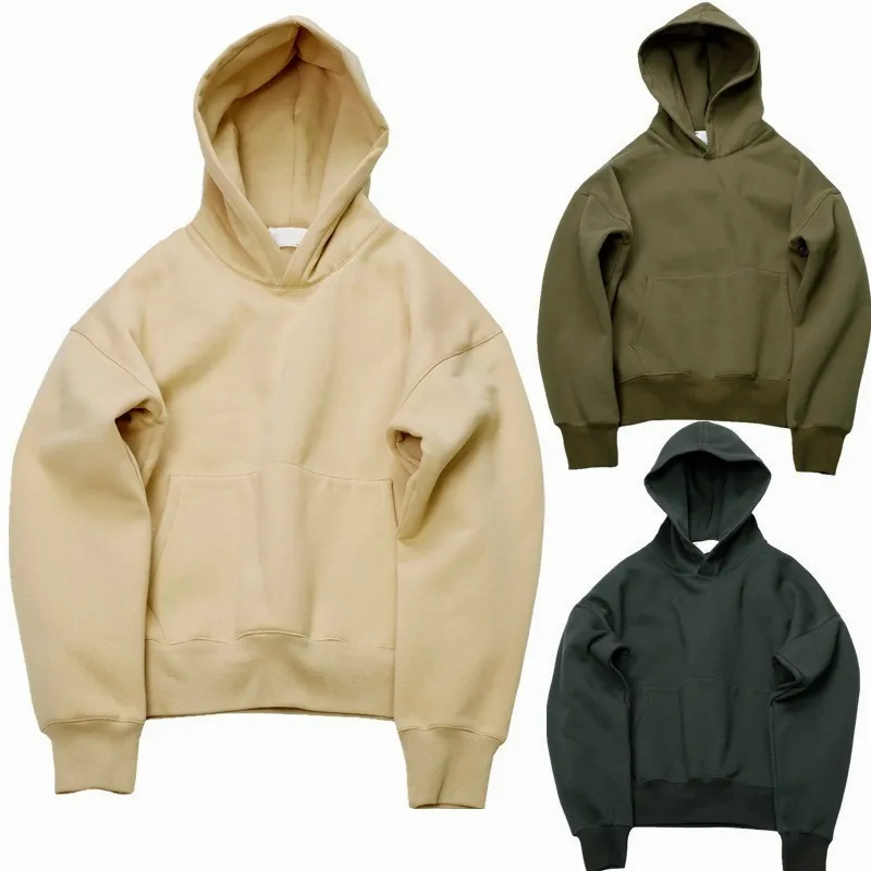 

Very Good Quality Nice Hip Hop Hoodies with Fleece WARM Winter Mens Kanye West Hoodie Sweatshirt Swag Solid Pullover RS-247