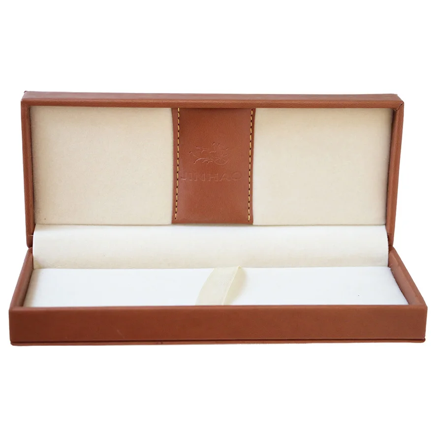 Роскошная перьевая ручка Jinhao кожа/дерево/бумажные подарочные коробки подарок на день рождения чехол карандаш - Цвет: Leather gift box
