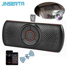 JINSERTA Bluetooth Handsfree Car комплект Беспроводной Авто SIRI Динамик телефон TF Музыка MP3 плеер подключения 2 телефонов солнцезащитный козырек Динамик