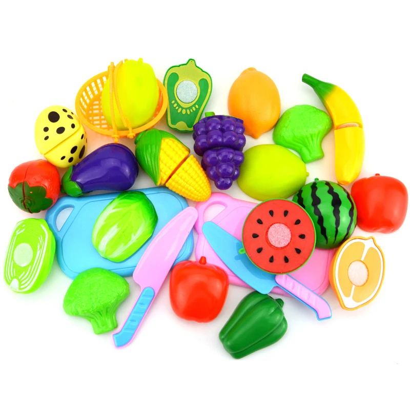 6 шт./компл. Пластик Кухня Еда фруктов, овощей, очистки кожуры игрушки повар Косплэй развивающие Безопасность детей Кухня игрушки для детей