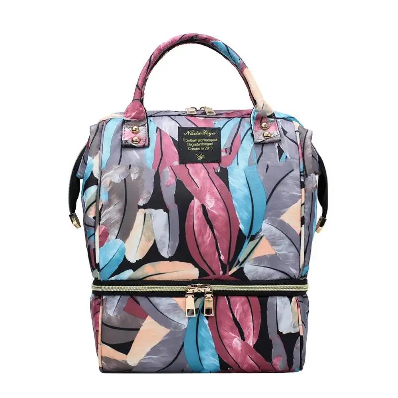 2019 Новая мода Водонепроницаемый сумка для беременных с принтом сумка для подгузников, мам и маленьких большой кормящих путешествия рюкзак