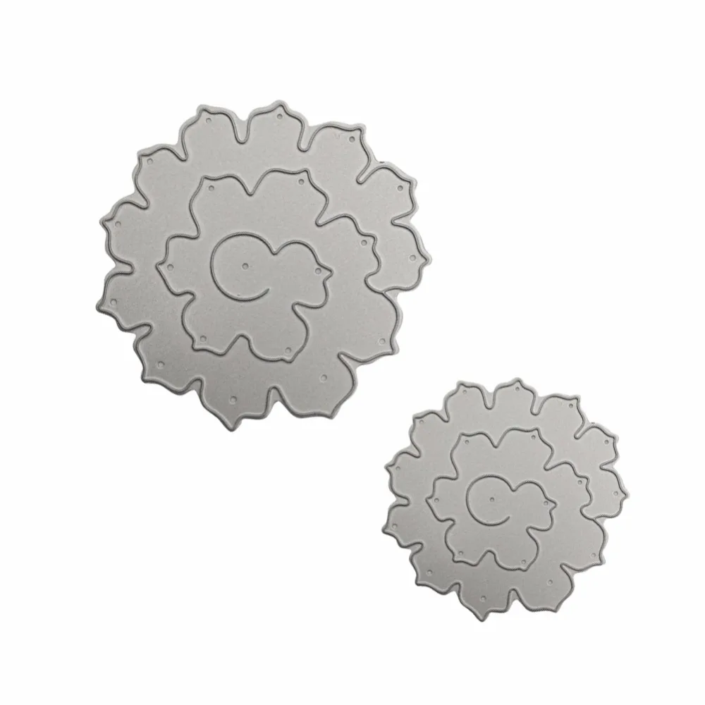  2019 Twin Flowers Die Wedding Metal Cutting Dies 3D DIY Scrapbooking Carbon Sharp Craft Die Photo F - 32971053161