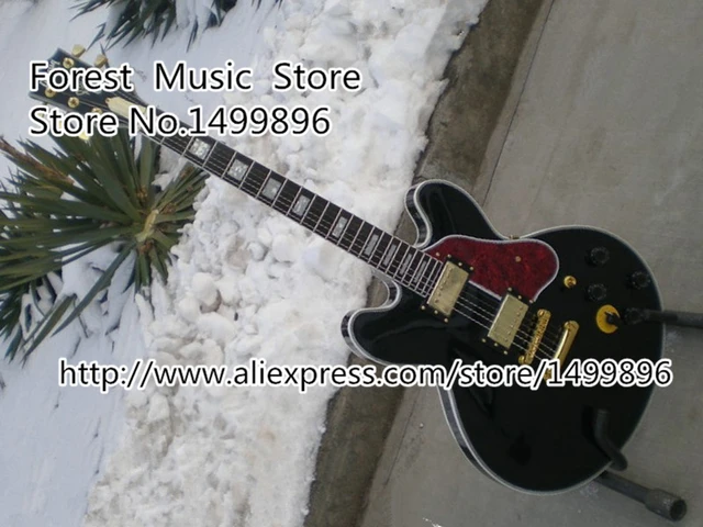 Cheap Hot Selling Black Lucille Signature Rosewood Fretboard Electric Guitarra China Double Cut Guitar Body & Kits Lefty Available