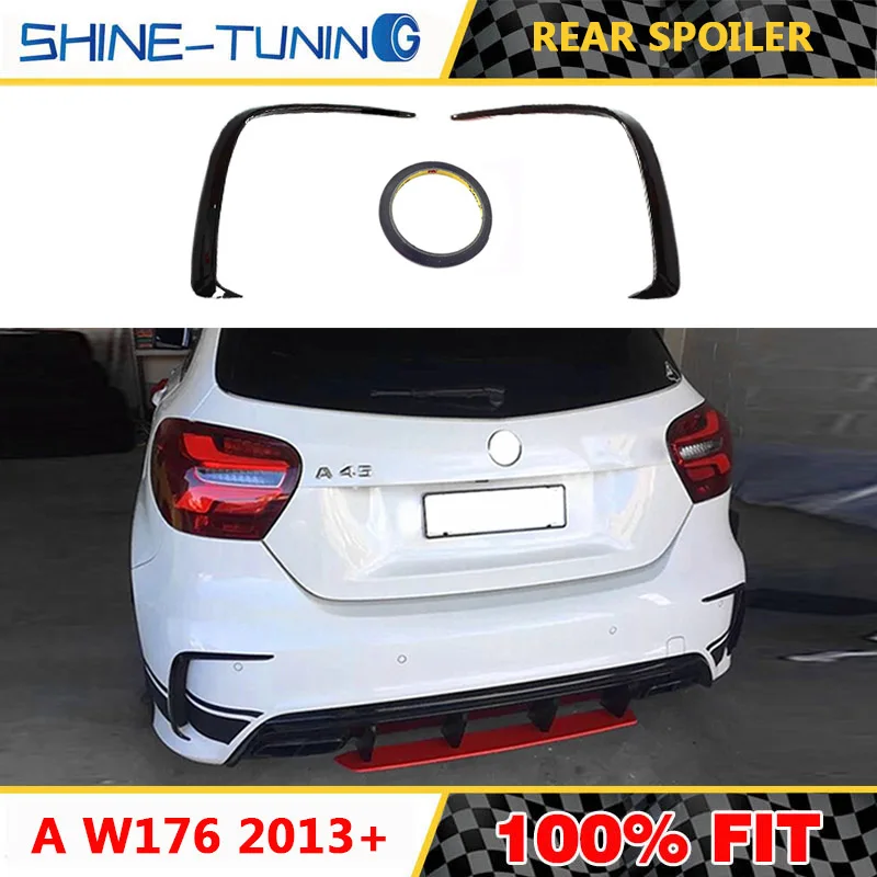 

Suitable for A class W176 A45 rear bumper spoiler flicks canards A180 A200 A220 A250 A1768858700 A1768858800 2013+