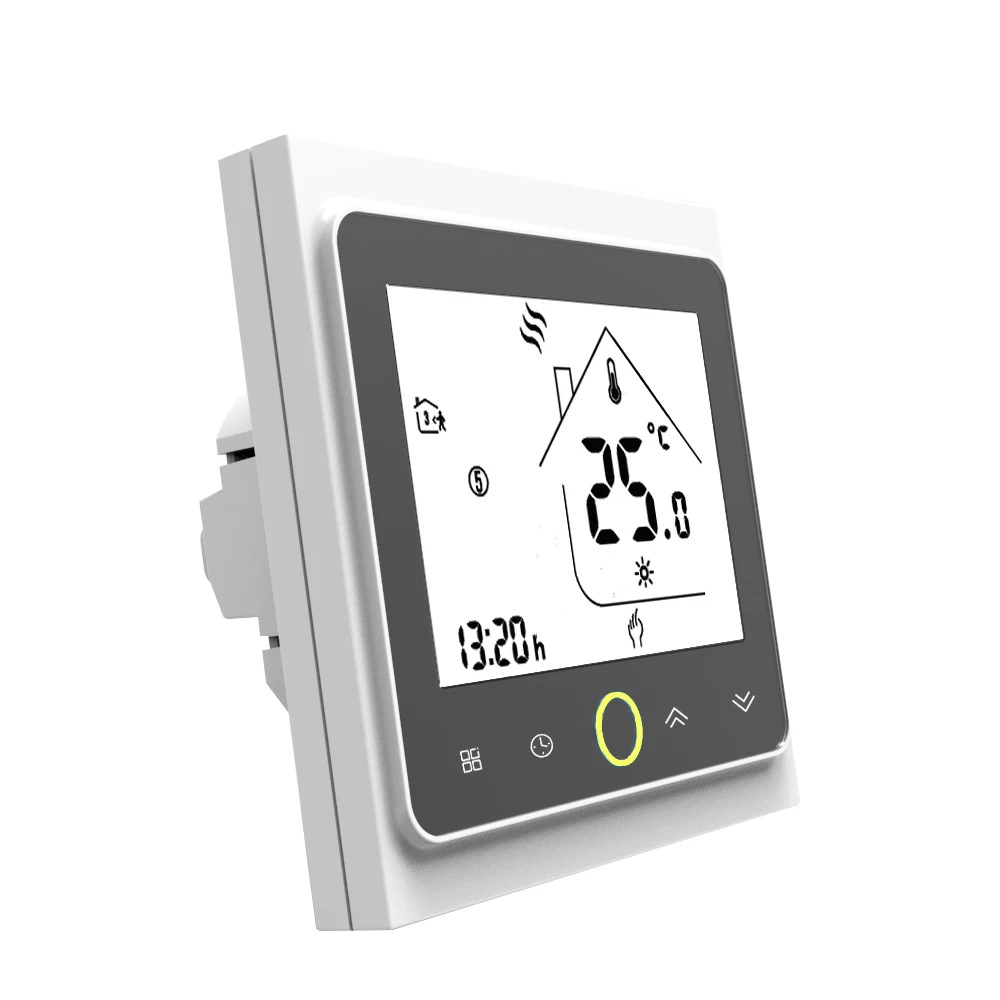 Программируемый термостат для бойлера термостат с подогревом ЖК-дисплей с сенсорным экраном NTC датчик комнатной температуры контроллер