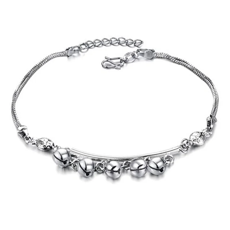 

Fashion Summer Cute Mini Bell Indian Anklet Bracelet Argent 925 Foot Chain, 925 Silver Anklets for Women Foot Jewelry