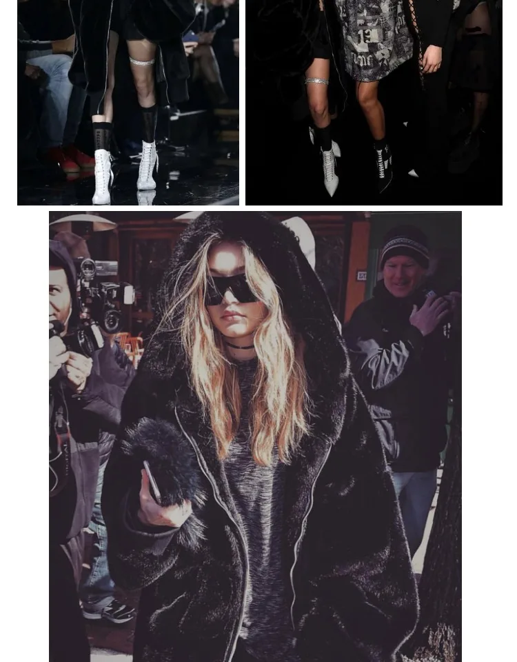 puffer coat with hood Plus Size New Winter Women Faux Fur Coat Fashionable Beaver Rabbit Hair Thicken Warm Long Hooded Loose Casual Female Parka HF372 women's down coats & jackets