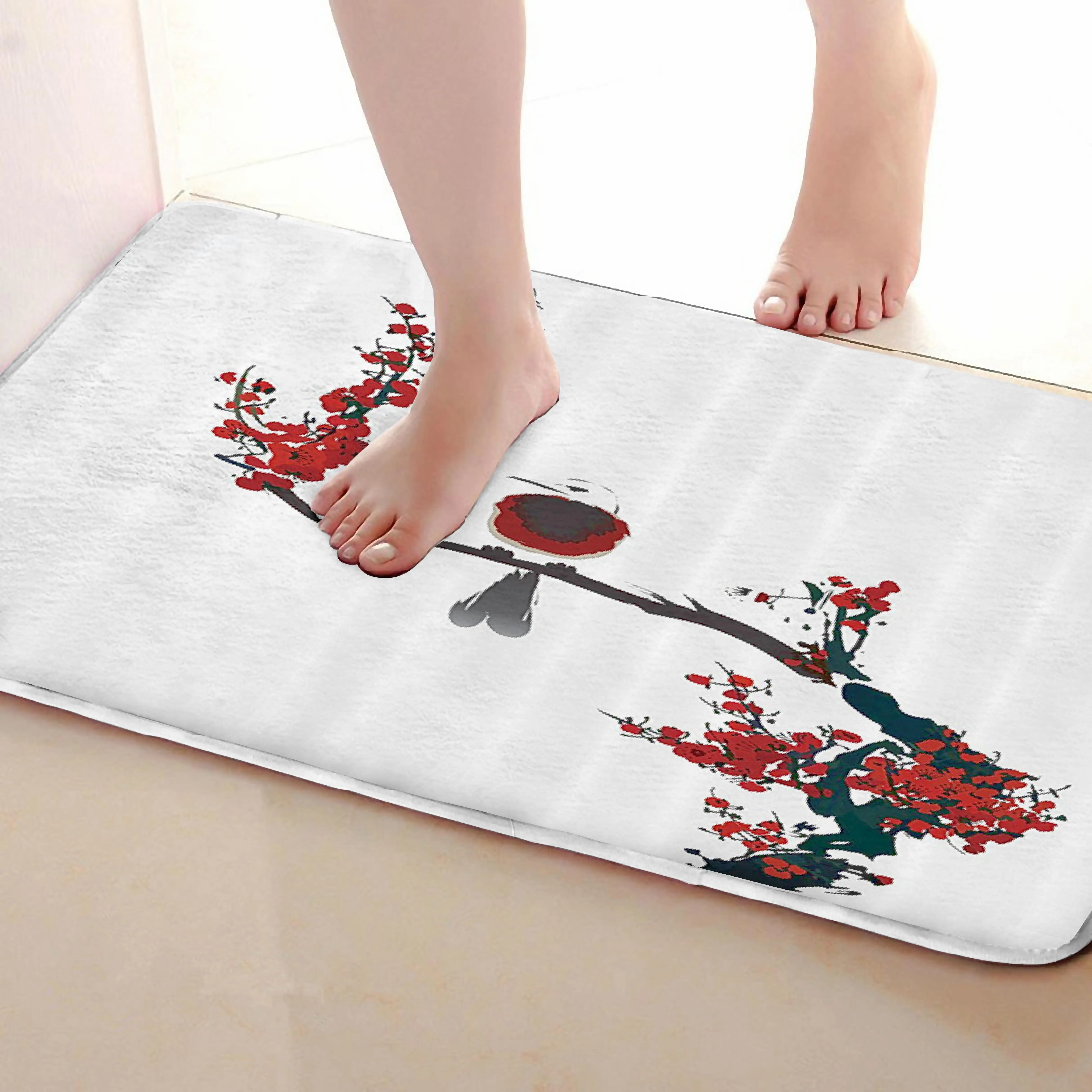 Стиль птицы коврик для ванной комнаты, смешной Противоскользящий коврик для ванной, занавески для душа s аксессуары, соответствующие вашей душевой занавеске