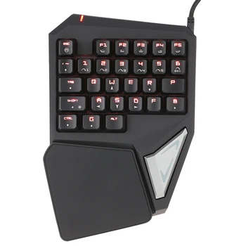

Delux T9 Plus Keyboard 29 Keys Programmable Mechanical Gaming Keyboard One Single USB Wired Hand RGB LED Backlight Blue Switch