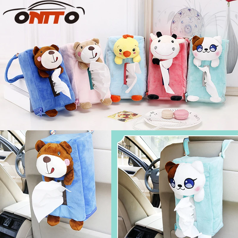 

1pcs Car sunshade board type Microfiber leather car tissue box installed on the visor seat back