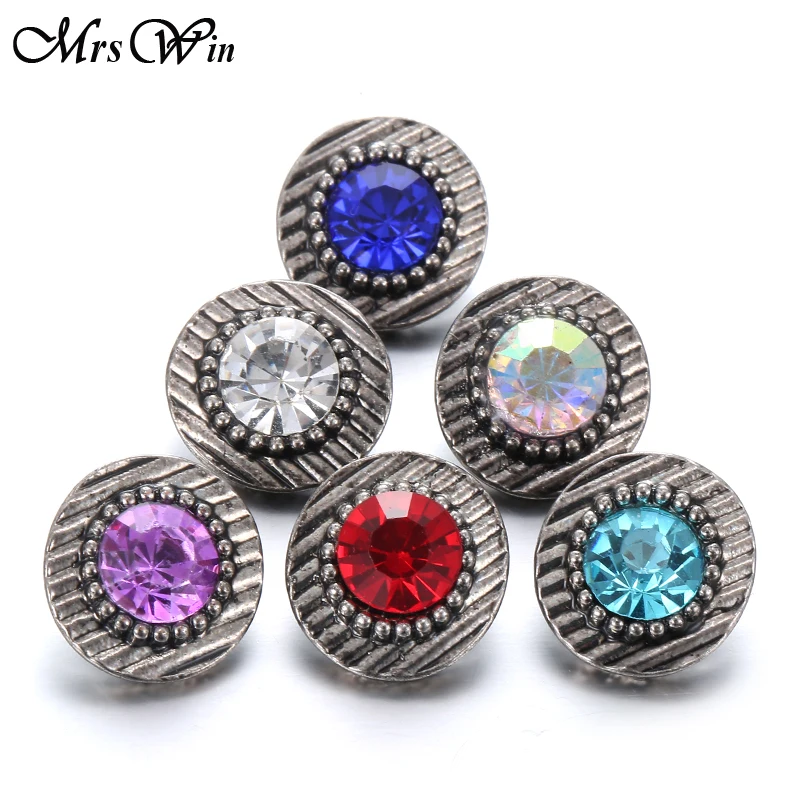 10pcs/lot Mrs Win Snap Jewelry 12mm Snap Metal Buttons Jewelry