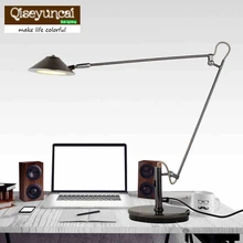 Светодиодный светильник для чтения студентов, лампа прикроватная, защищающая глаз, телескопическое складывание металла, американская длинная рука, настольная лампа