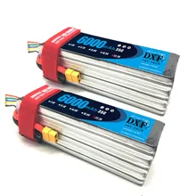 DXF 2 шт. LiPo батарея 22,2 в 6000 мАч 6S 35C Max60C 22,2 в RC аккумулятор батарея для самолета Вертолет Дрон автомобиль грузовик
