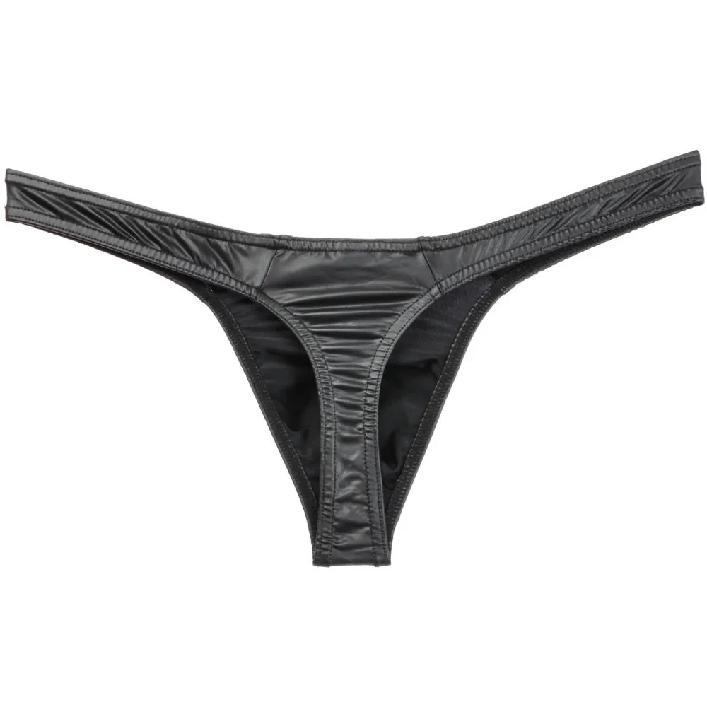 Кожаные мужские стринги модные стильные сексуальные нижнее белье для мужчин