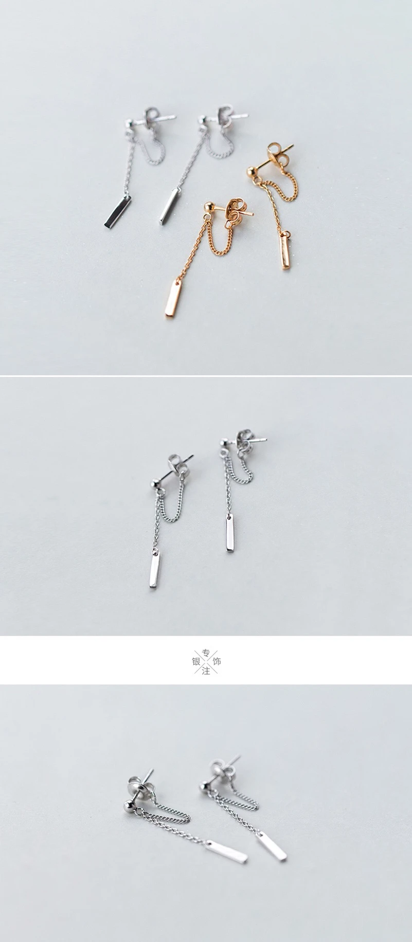 Серьги из стерлингового серебра S925 пробы, простые висячие серьги с бусинами, висячие серьги на цепочке для ушей, модные женские серебряные ювелирные изделия для ушей