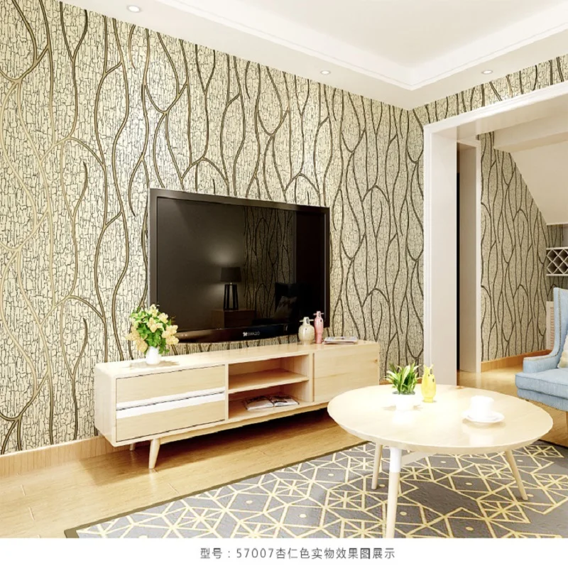 Hot selling 3D Mural wallpaper modern striped flock wall paper papel de parede tapete bedroom Gray,beige,coffee 53x1000cm Hot selling 3D Mural wallpaper modern striped flock wall paper papel de parede tapete bedroom Gray,beige,coffee 53x1000cm