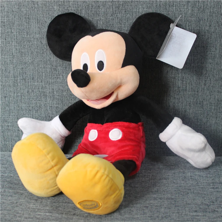 Ceny Wysokiej jakości oryginalny mickey mouse pluszak Myszka Miki miękka lalka, mickey sturffed zabawki prezent dla dzieci chłopcy dziewczęta prezent urodzinowy