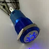 Interruptor de botón de encendido y apagado con símbolo de luz iluminada, de 16mm, (ZS16B-11ZDT/B/12V/A con symbo de luz iluminada ► Foto 1/3