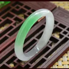 Нефритовый браслет из натурального прозрачного камня клеевые виды плавающий цветок браслет в Myanmar великолепные зеленые круглые браслеты