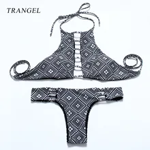 2016 Sexy High Neck font b Bikini b font Bandage font b Swimwear b font Cut