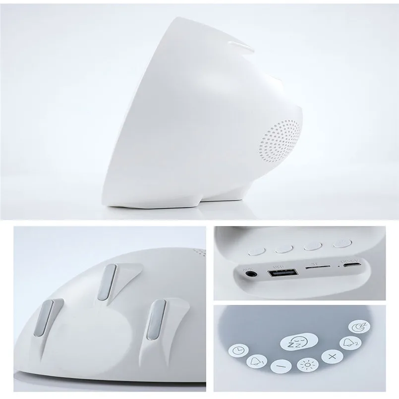 2 IN 1 FM Radio Wake Up Light Alarm Clock Sunrise Simulation Bluetooth Speaker Digital LED FM 7 Colors Touch Control 40MAY604