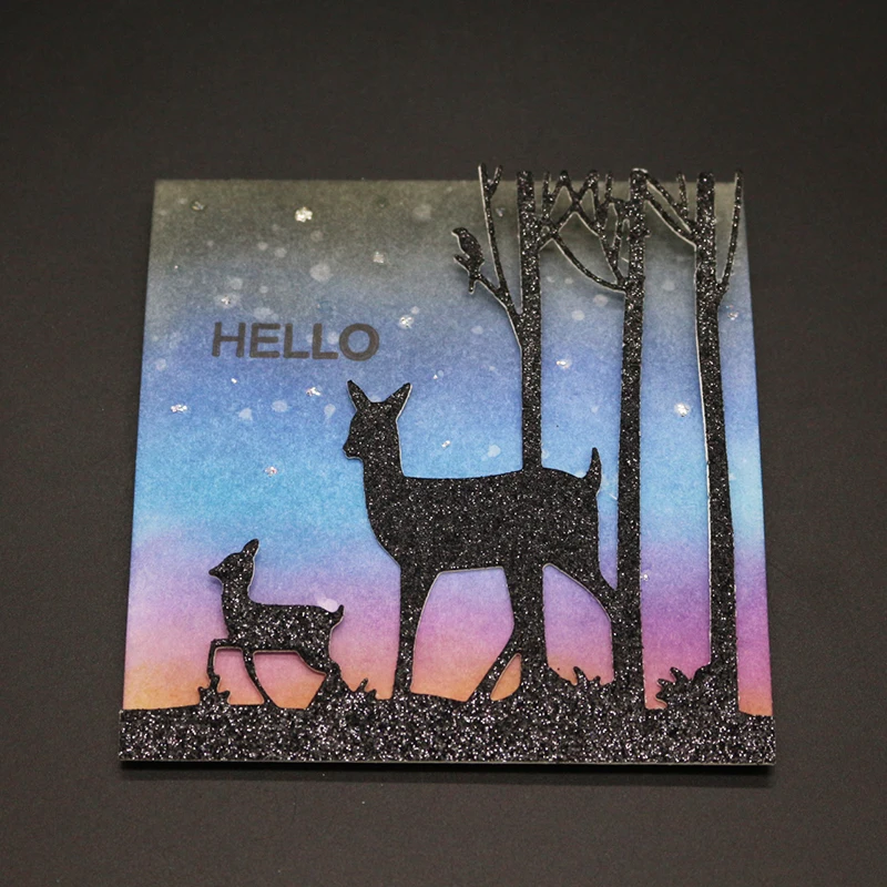 

ZhuoAng Deer Tree Style Cutting Dies For DIY Scrapbooking Decoretive Embossing Stencial DIY Decoative Cards Die Cutter